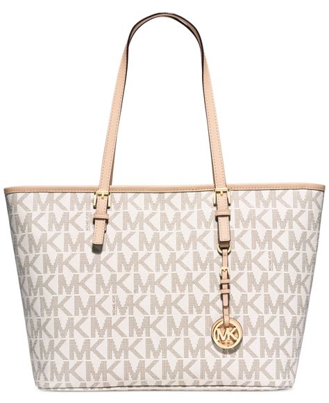 michael kors white jet set travel tote|Michael Kors travel tote large.